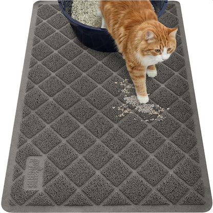 Cat Litter Mat Gorilla Grip Charcoal 35" x 23"