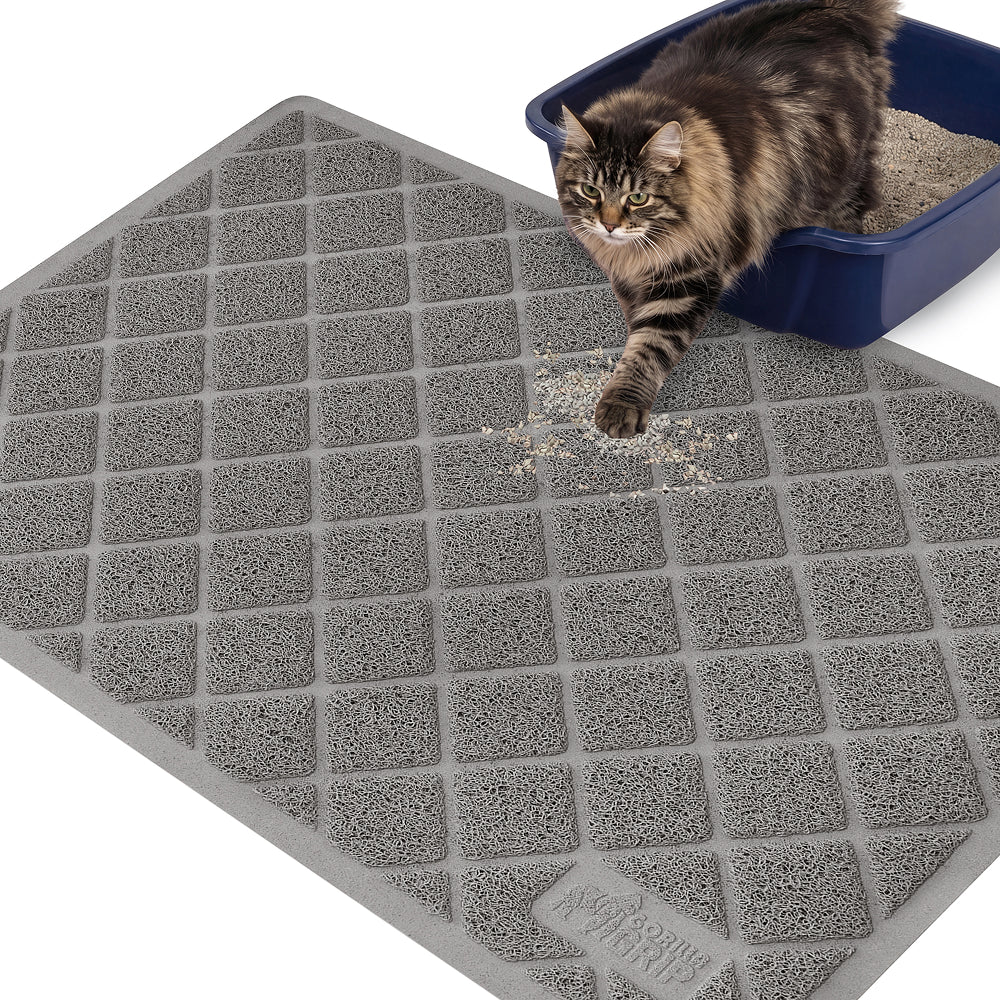 Cat Litter Mat Gorilla Grip Gray 40" x 28"