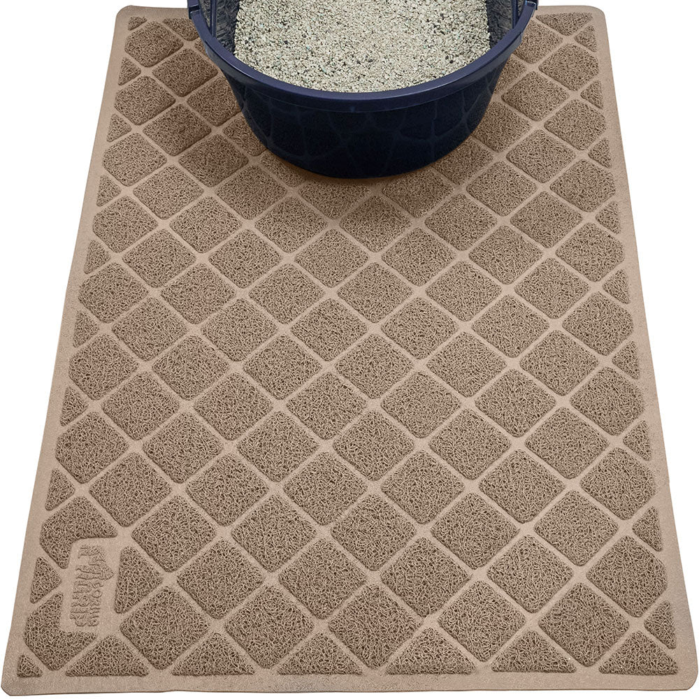 Cat Litter Mat  Gorilla Grip Beige 24" x 17" 