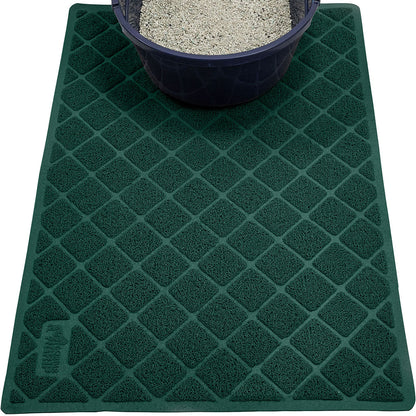 Cat Litter Mat  Gorilla Grip Hunter Green 24" x 17" 