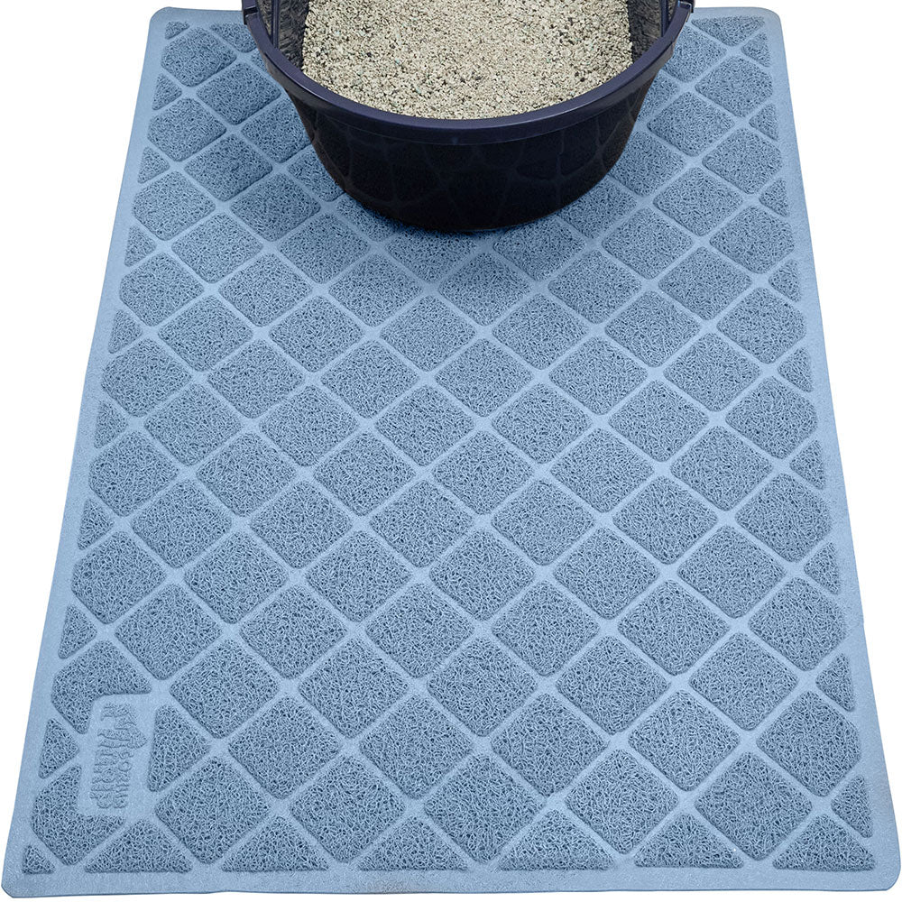 Cat Litter Mat  Gorilla Grip Light Blue 24" x 17" 