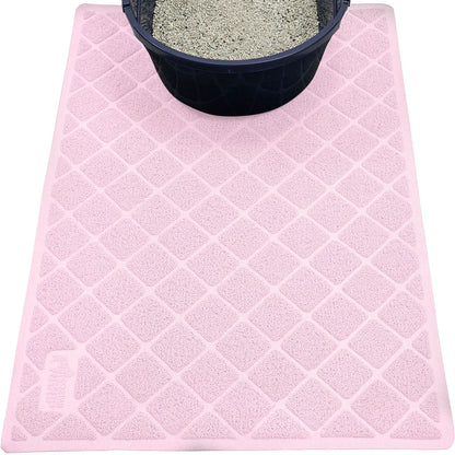 Cat Litter Mat  Gorilla Grip Light Pink 24" x 17" 