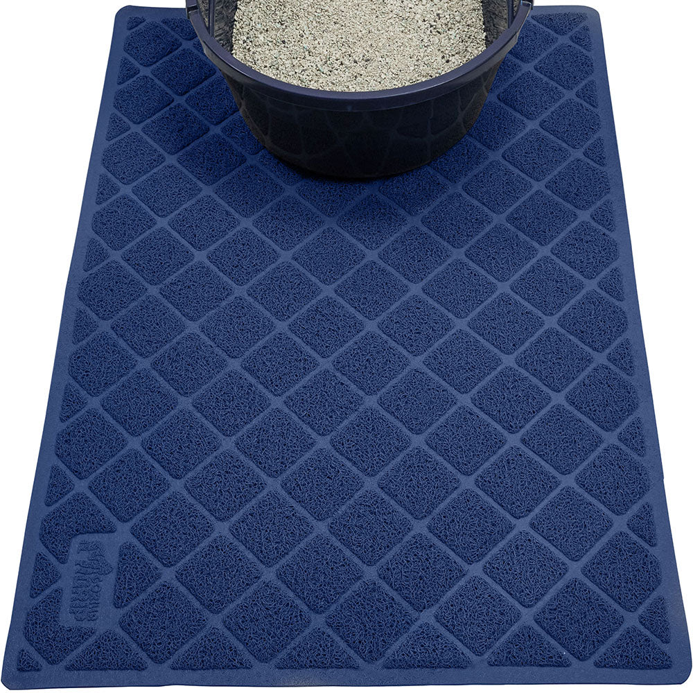 Cat Litter Mat  Gorilla Grip Navy 24" x 17" 