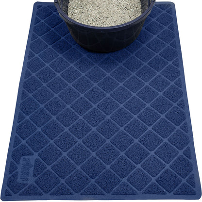 Cat Litter Mat  Gorilla Grip Navy 24" x 17" 