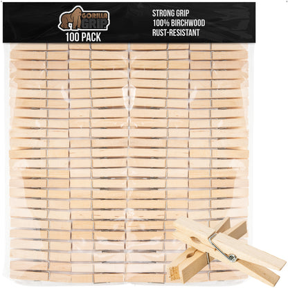 Clothes Pins Gorilla Grip 100 Pack