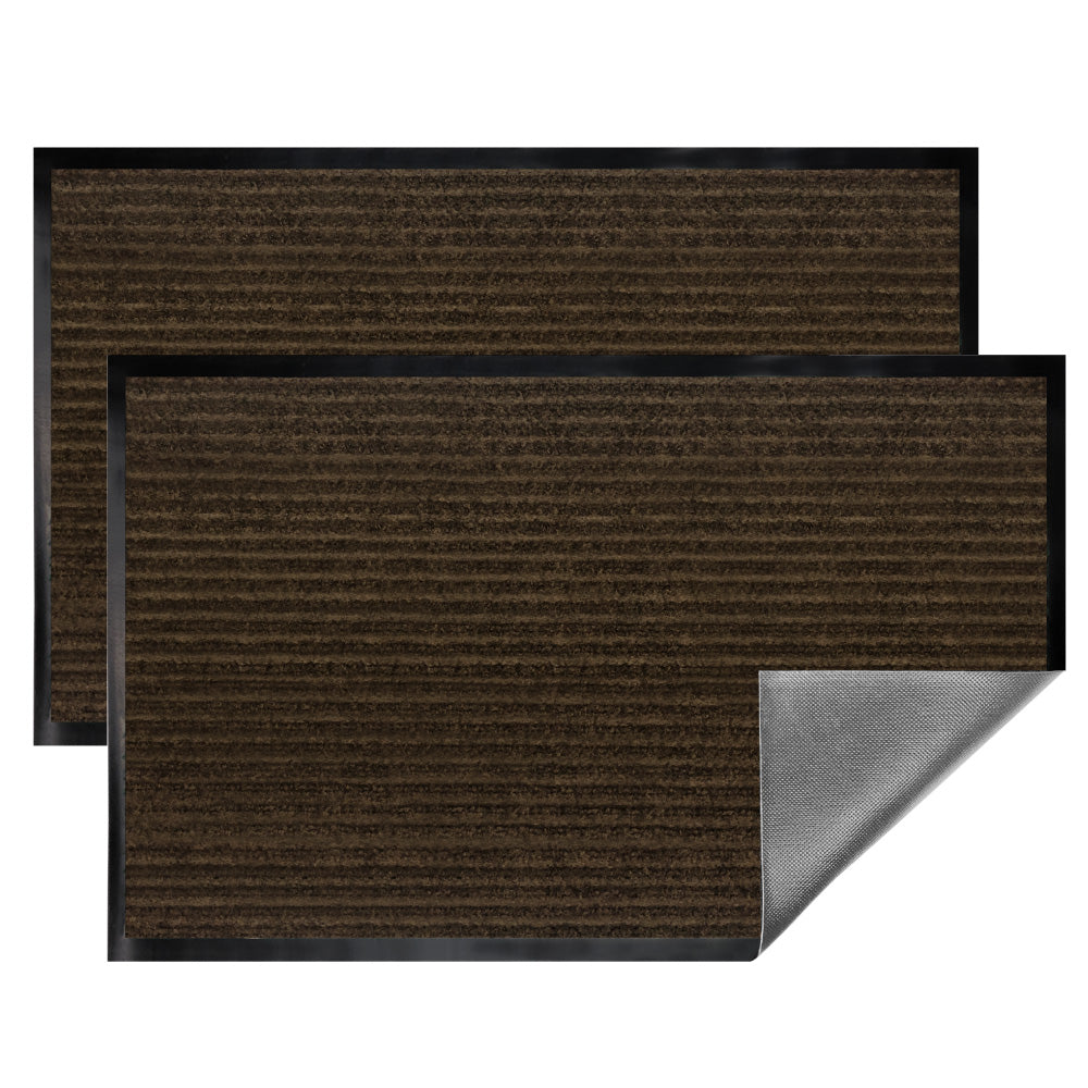 Traffic Guard Doormat  Gorilla Grip Brown 29" x 17" 2 Pack 