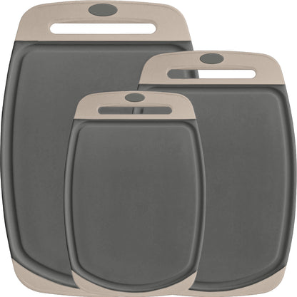 Cutting Boards Set  Gorilla Grip Gray / Almond  