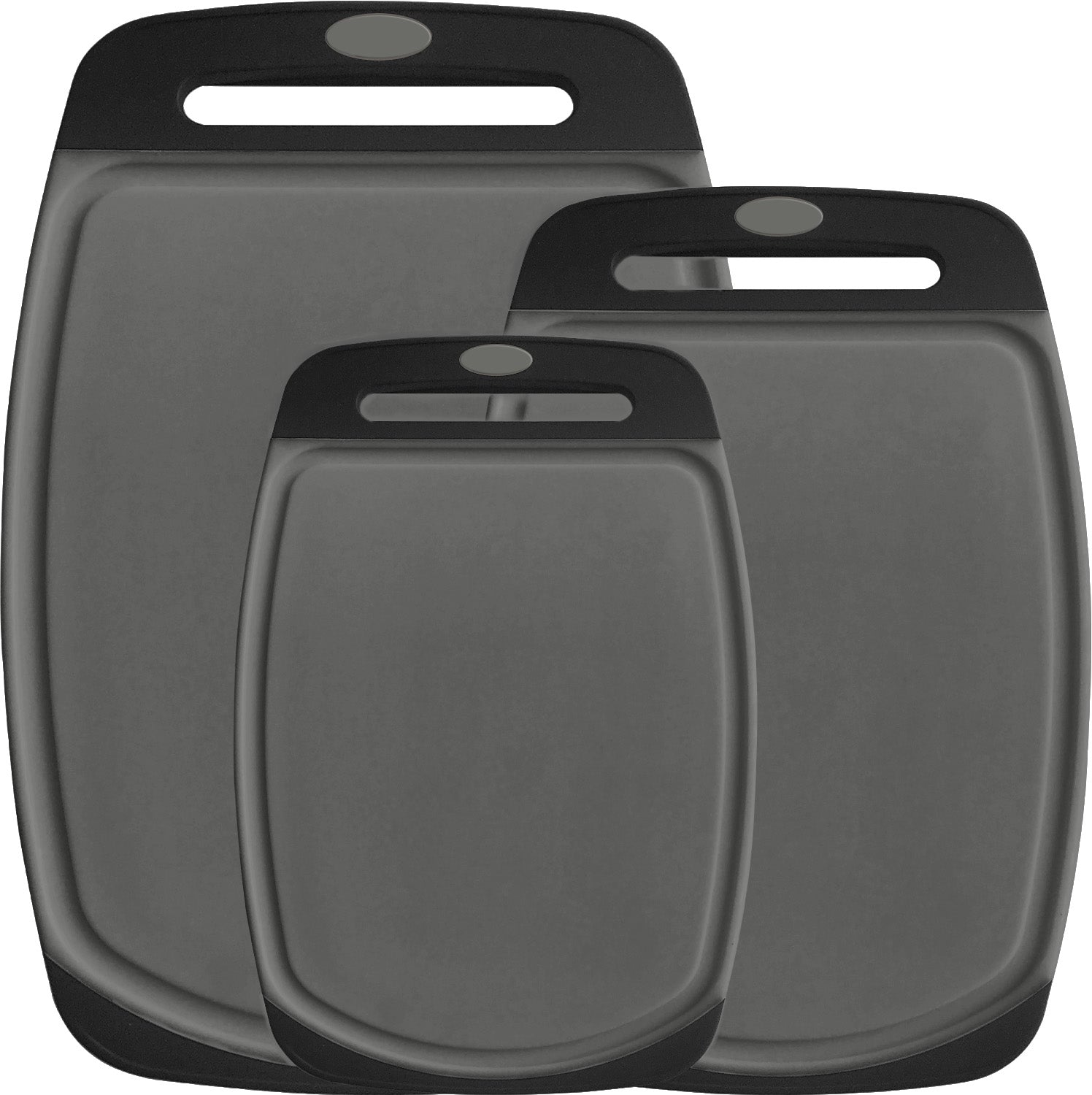 Cutting Boards Set  Gorilla Grip Gray / Black  