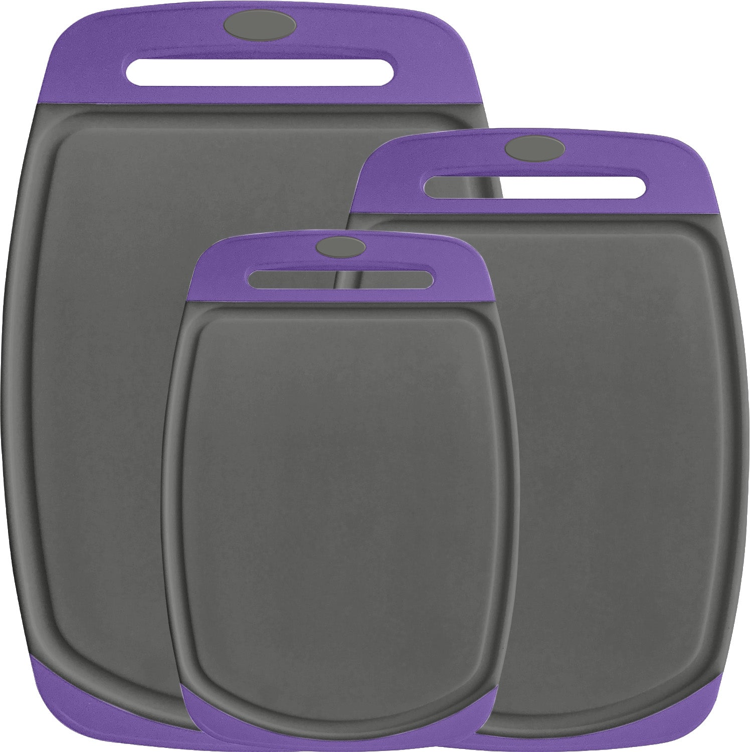 Cutting Boards Set  Gorilla Grip Purple / Gray  