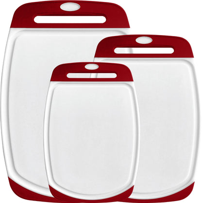 Cutting Boards Set  Gorilla Grip Red  