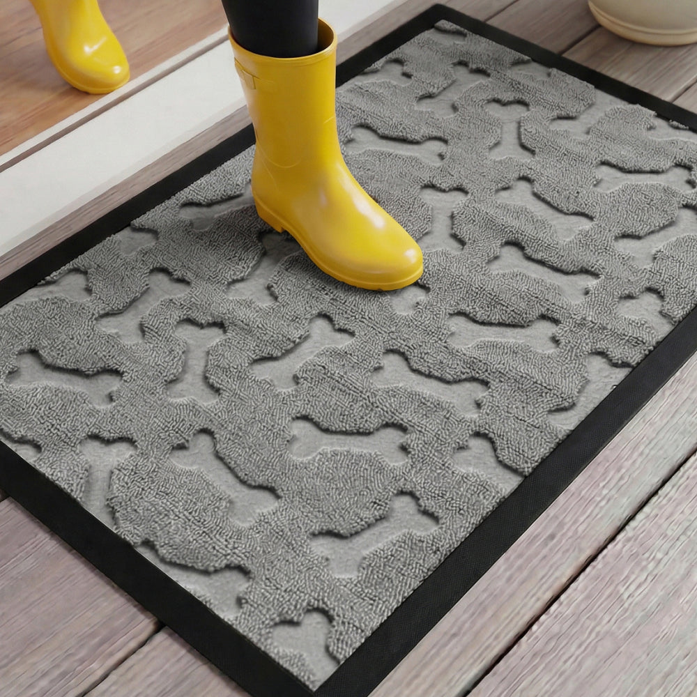 Weathermax Doormat Gorilla Grip Light Gray Bones 17" x 29"
