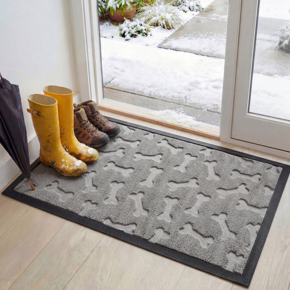 Weathermax Doormat Gorilla Grip Light Gray Bones 47" x 35"