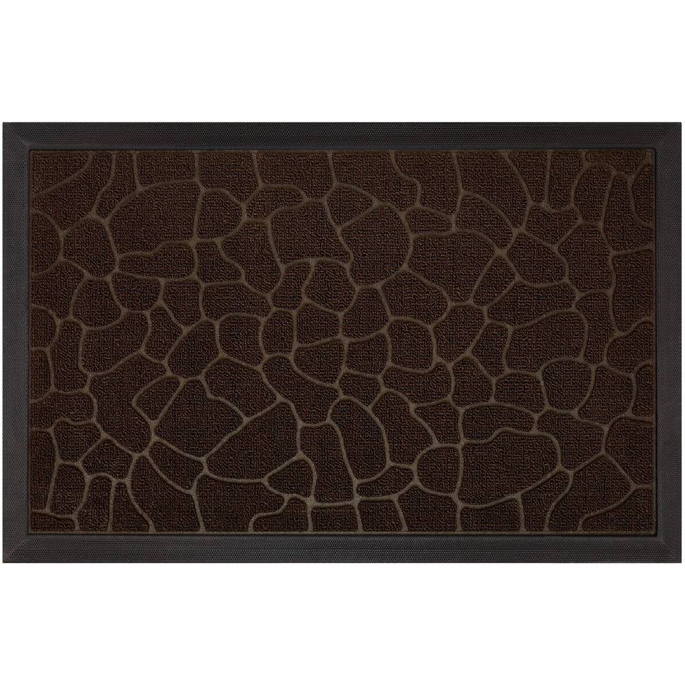 Gorilla Grip Weathermax Doormat Shown in a Dark Brown Pebble Design