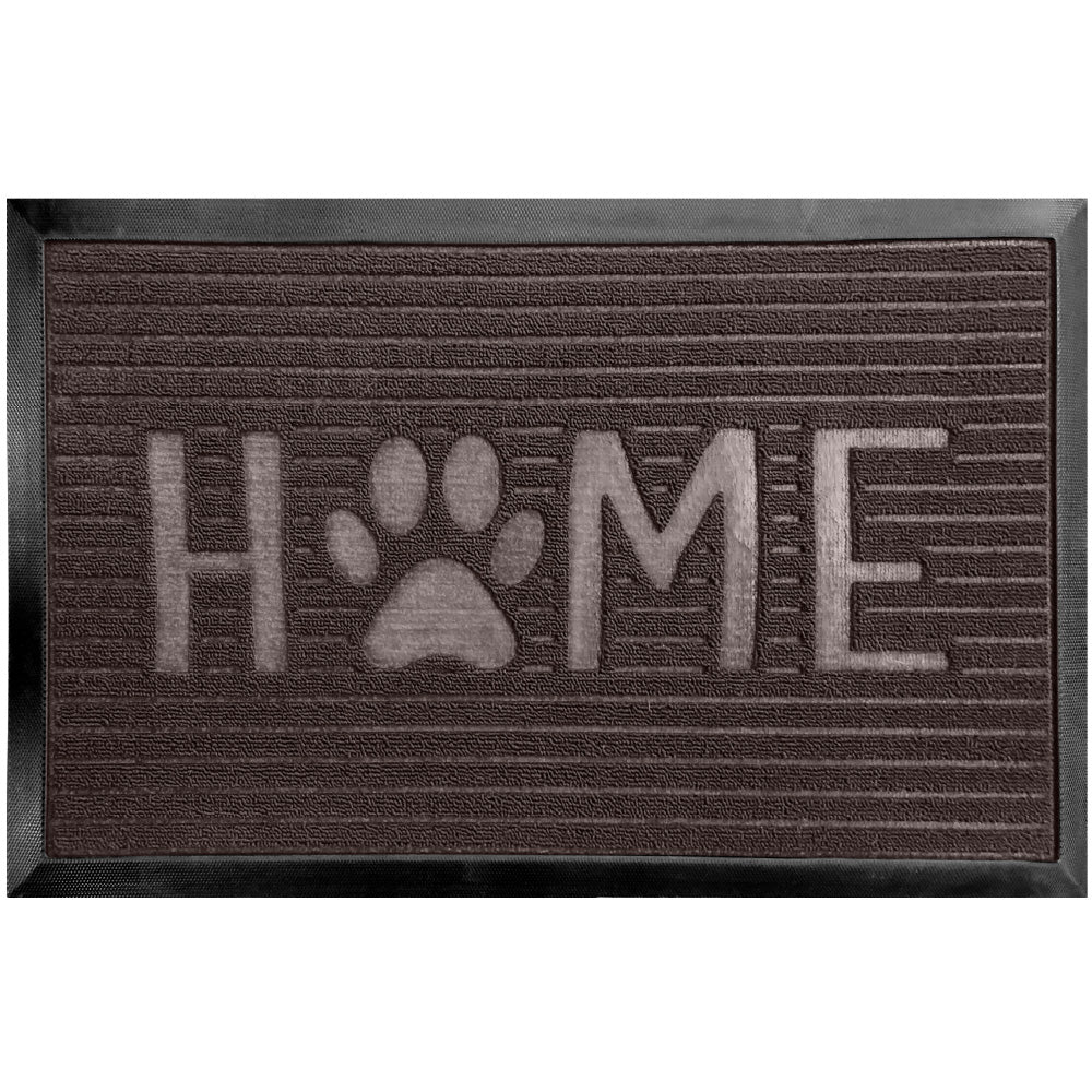 Weathermax Doormat  Gorilla Grip Dark Brown Home Paw 17" x 29" 