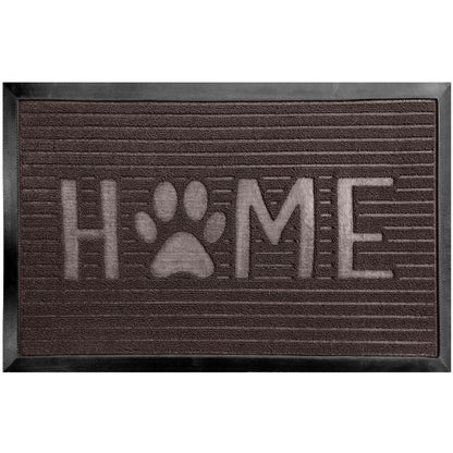 Weathermax Doormat  Gorilla Grip Dark Brown Home Paw 35" x 23" 