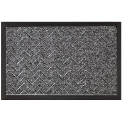 Weathermax Doormat  Gorilla Grip 2 Tone Charcoal Chevron 17" x 29" 