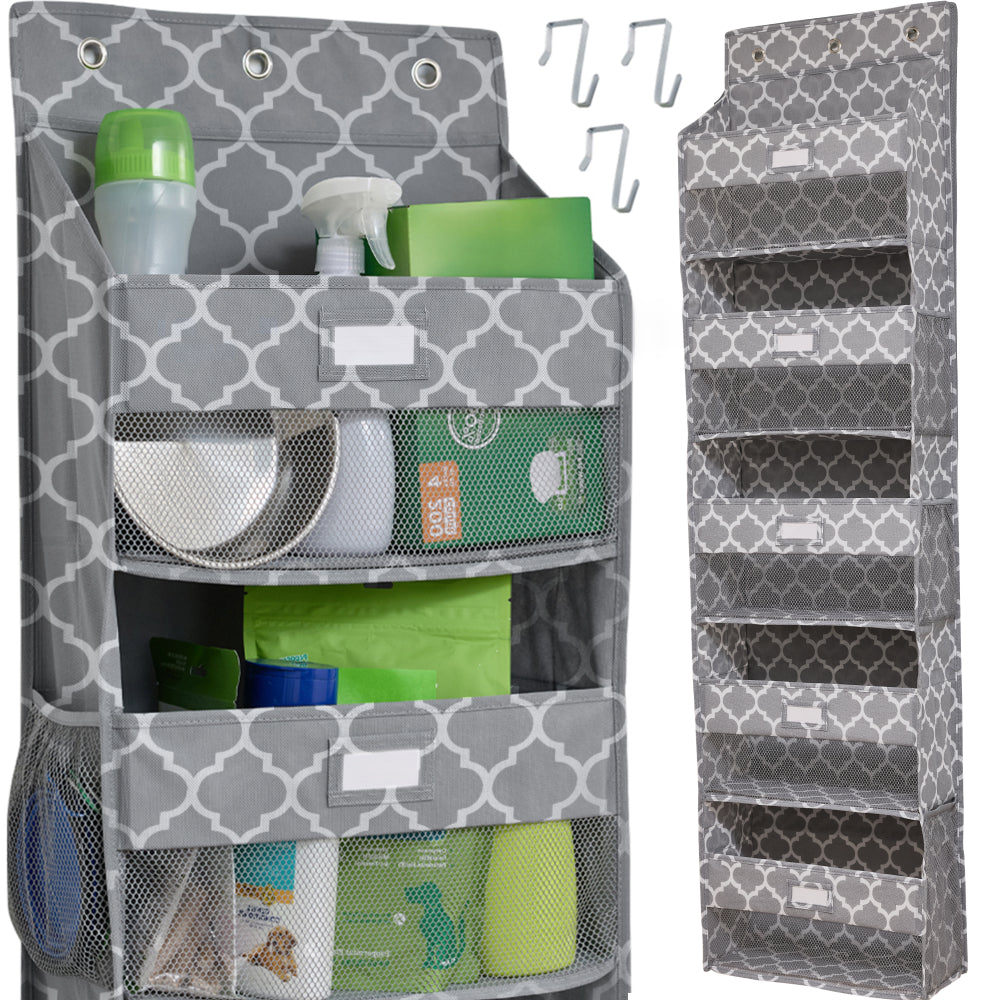 Door Organizer Gorilla Grip Gray Quatrefoil