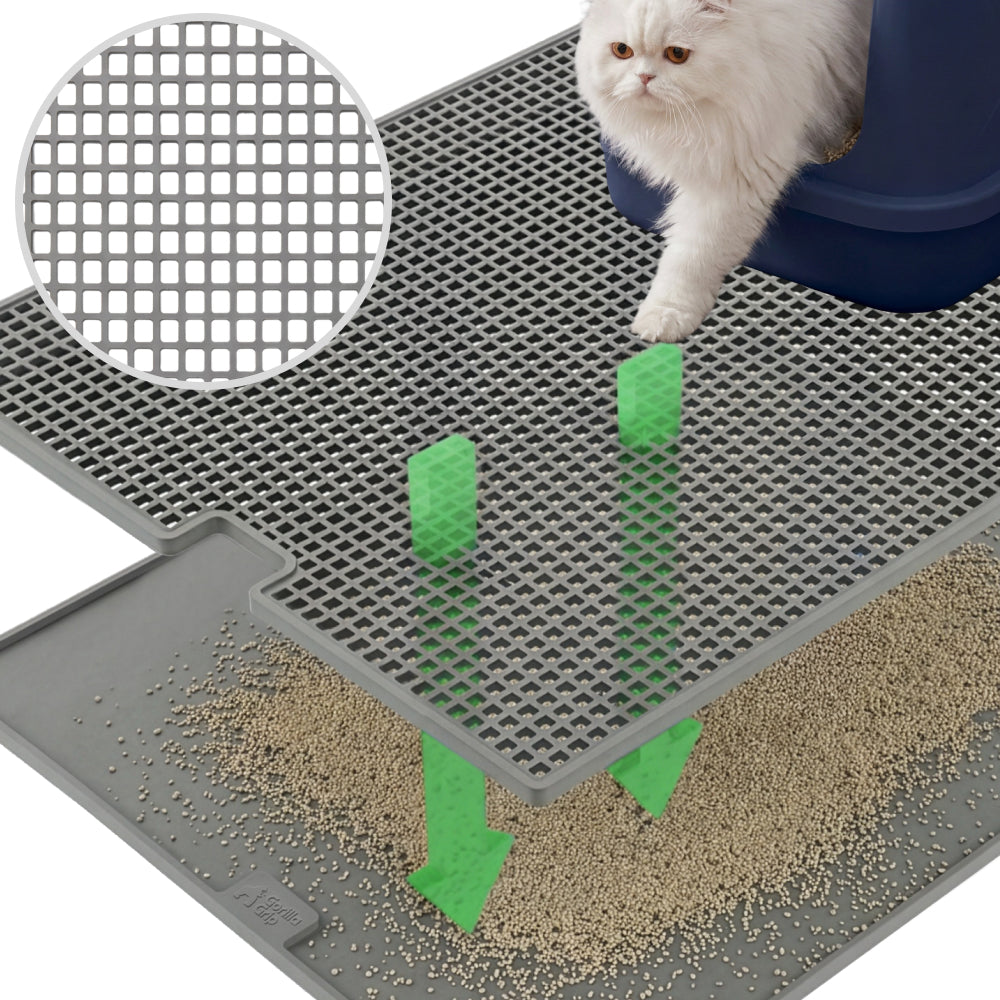 Double Silicone Cat Litter Mat Gorilla Grip