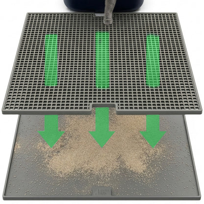 Double Silicone Cat Litter Mat Gorilla Grip Gray 35" x 23"