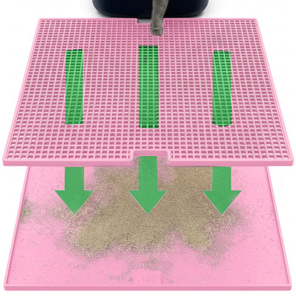 Double Silicone Cat Litter Mat Gorilla Grip Pink 35" x 23"