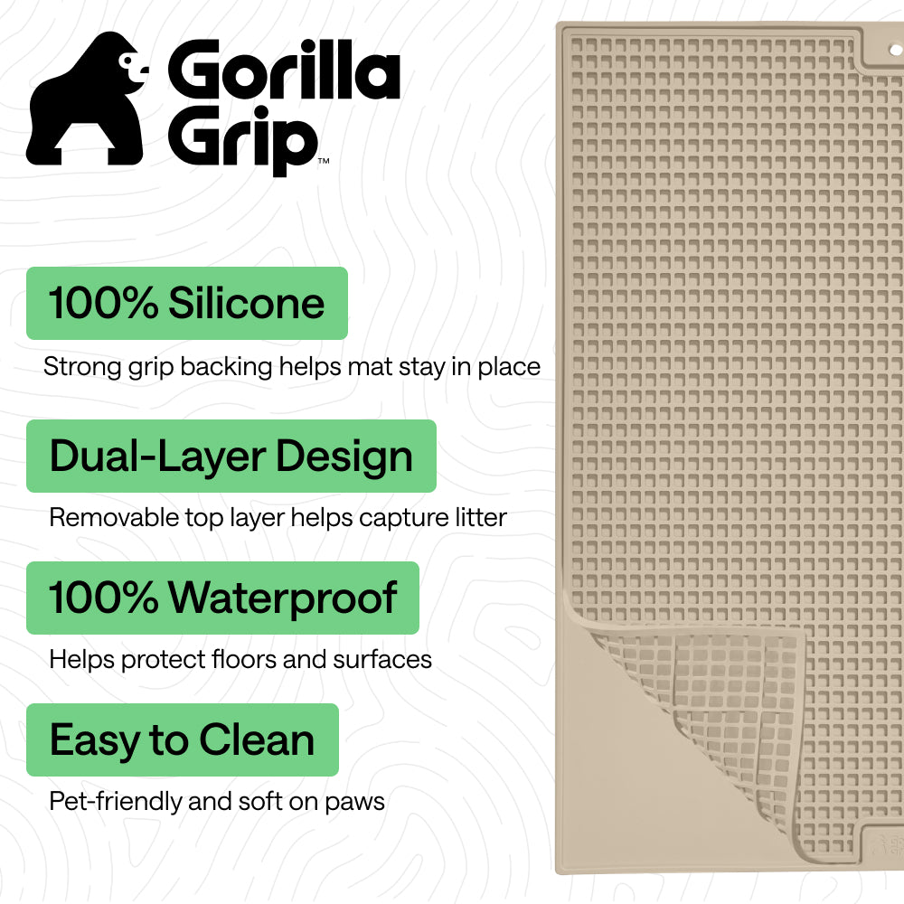 Double Silicone Cat Litter Mat