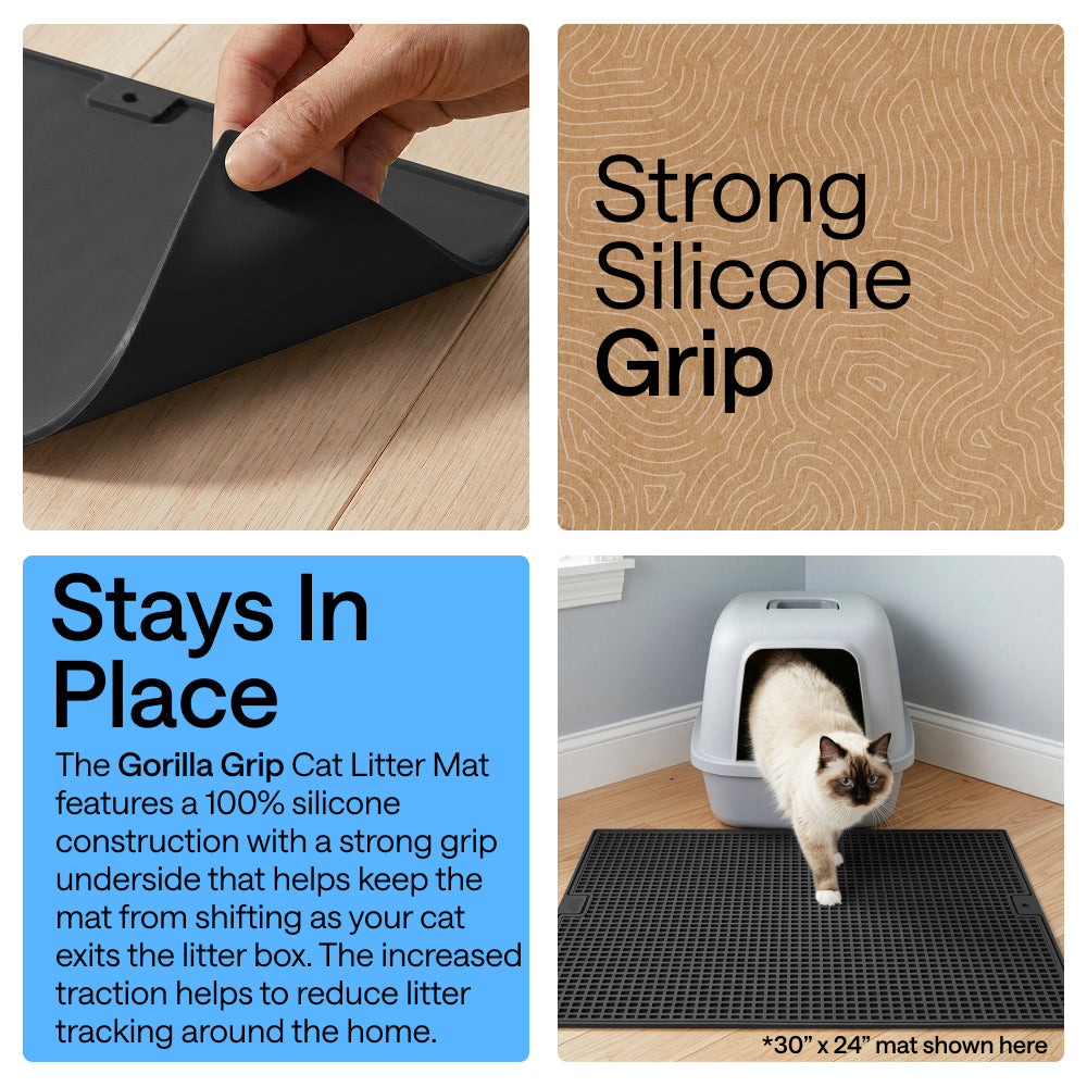 Double Silicone Cat Litter Mat Gorilla Grip
