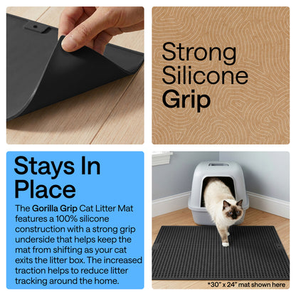 Double Silicone Cat Litter Mat Gorilla Grip