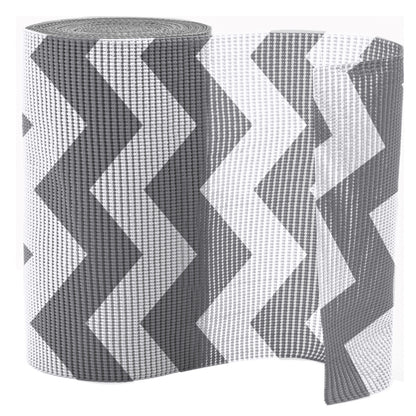 powerGRIP Liner  Gorilla Grip Gray and White Chevron 12" x 10' 