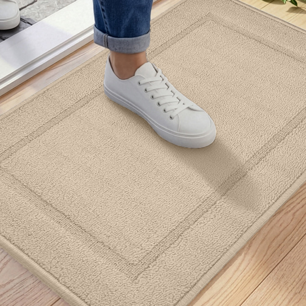 Entry Doormat Gorilla Grip Beige 35 x 22