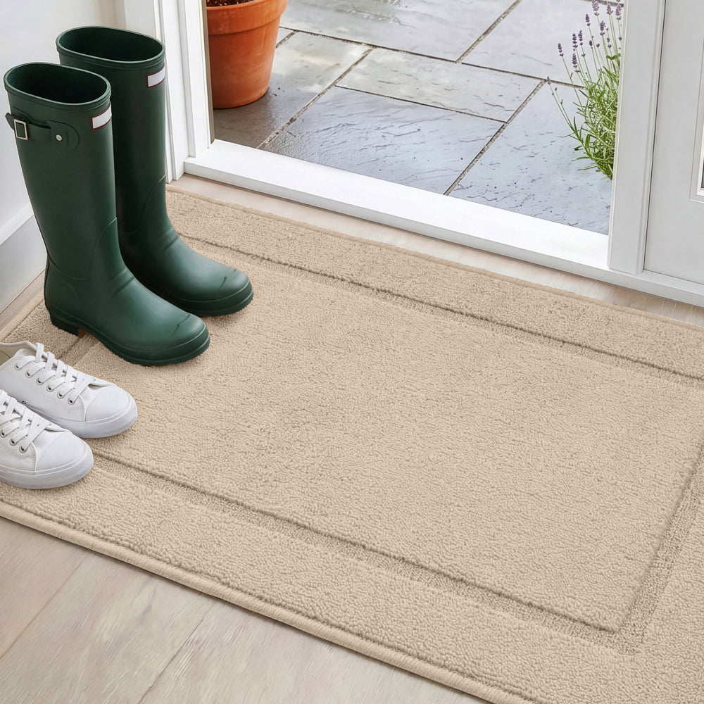 Entry Doormat Gorilla Grip Beige 47 x 30