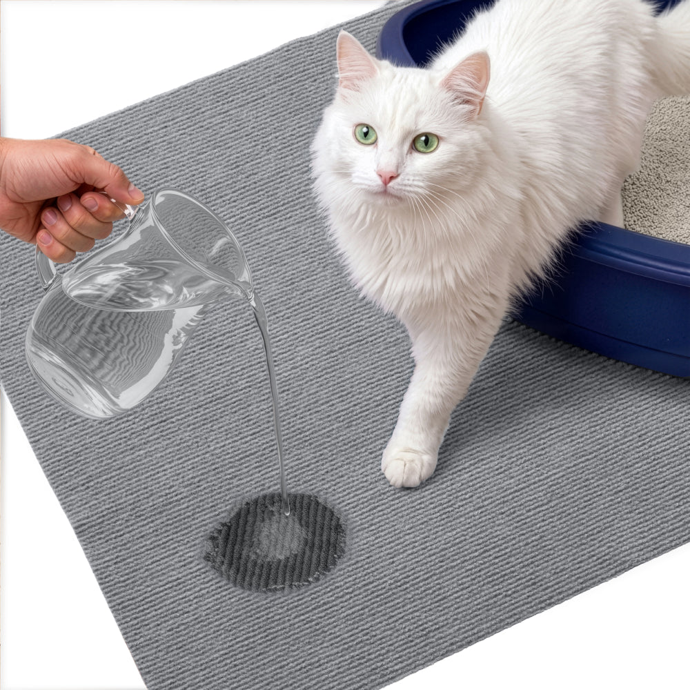 Felt Cat Litter Mat Gorilla Grip Gray 24" x 17"