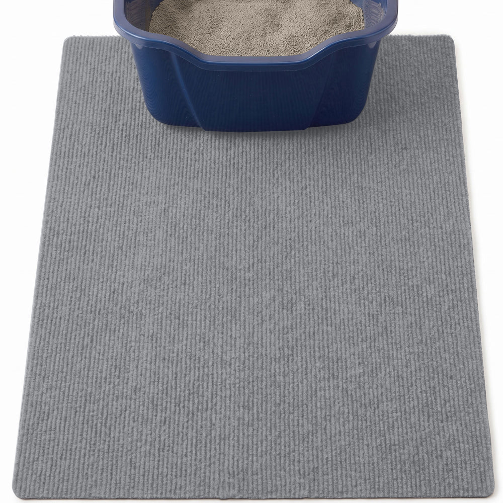 Felt Cat Litter Mat Gorilla Grip Gray 30" x 24"