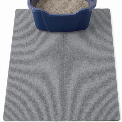 Felt Cat Litter Mat Gorilla Grip Gray 30" x 24"