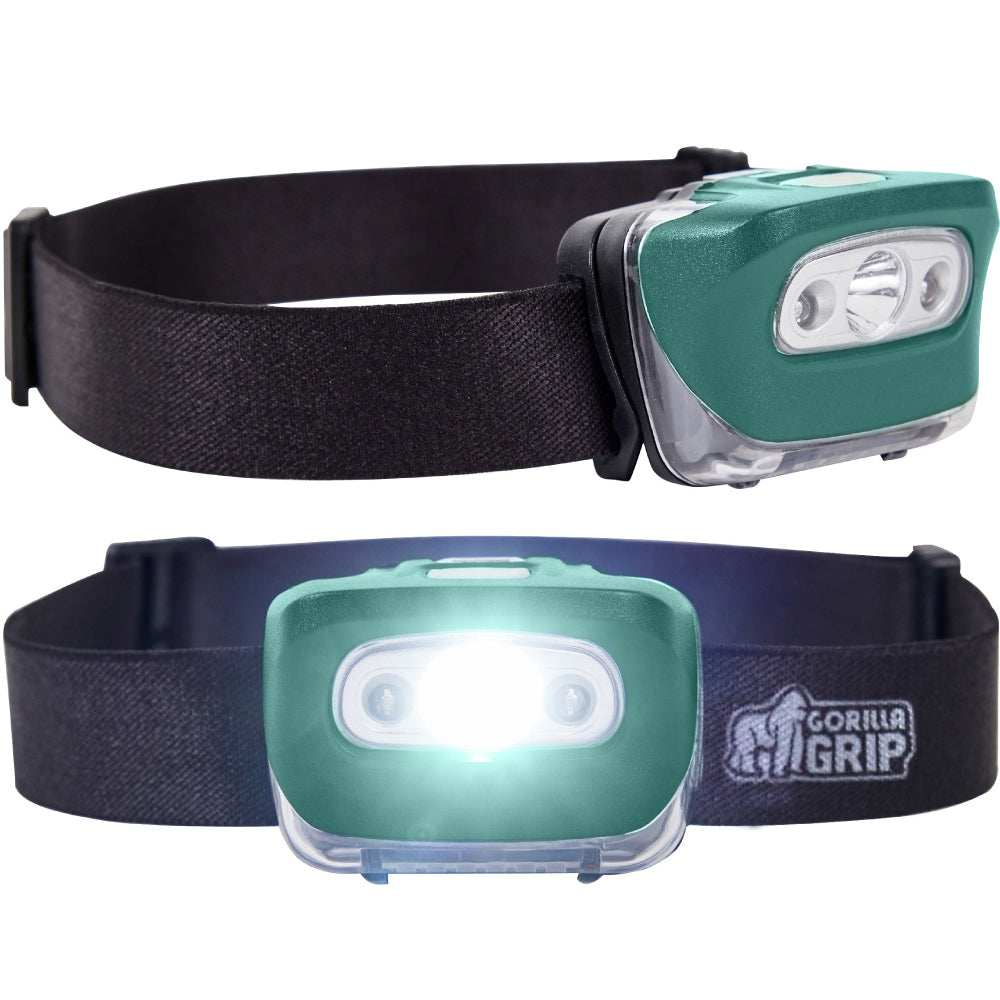 Headlamp  Gorilla Grip Hunter Green 2 Pack 