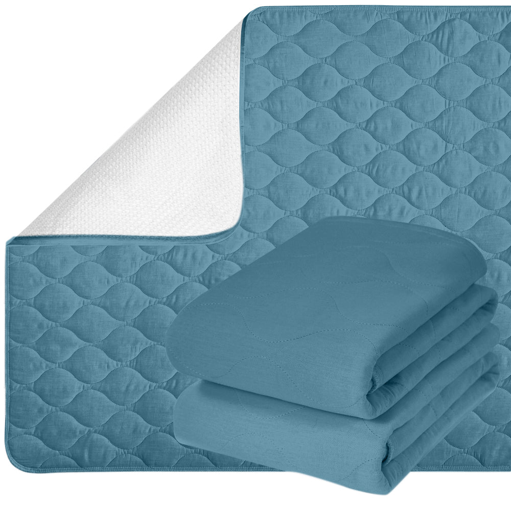 Incontinence Pad  Gorilla Grip Sky Blue 34" x 36" 2 Pack 