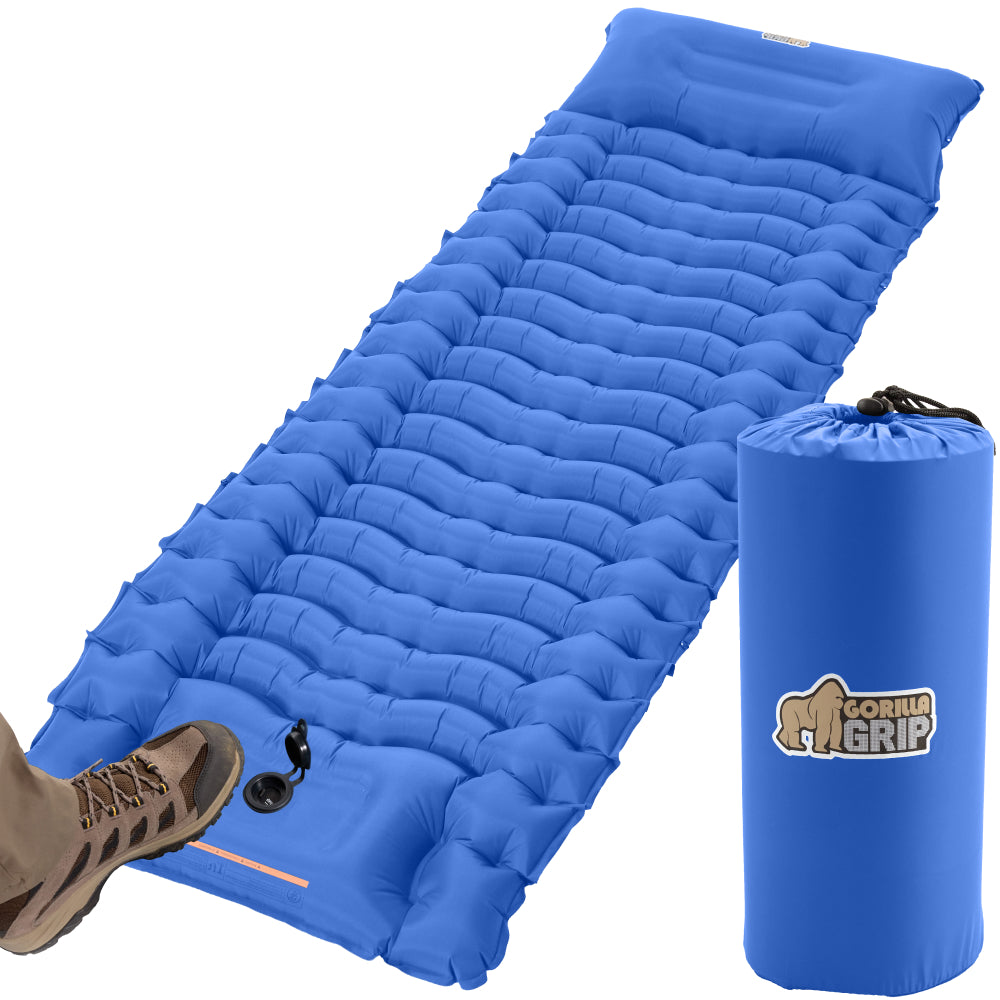 Inflatable Sleeping Mat Gorilla Grip Blue