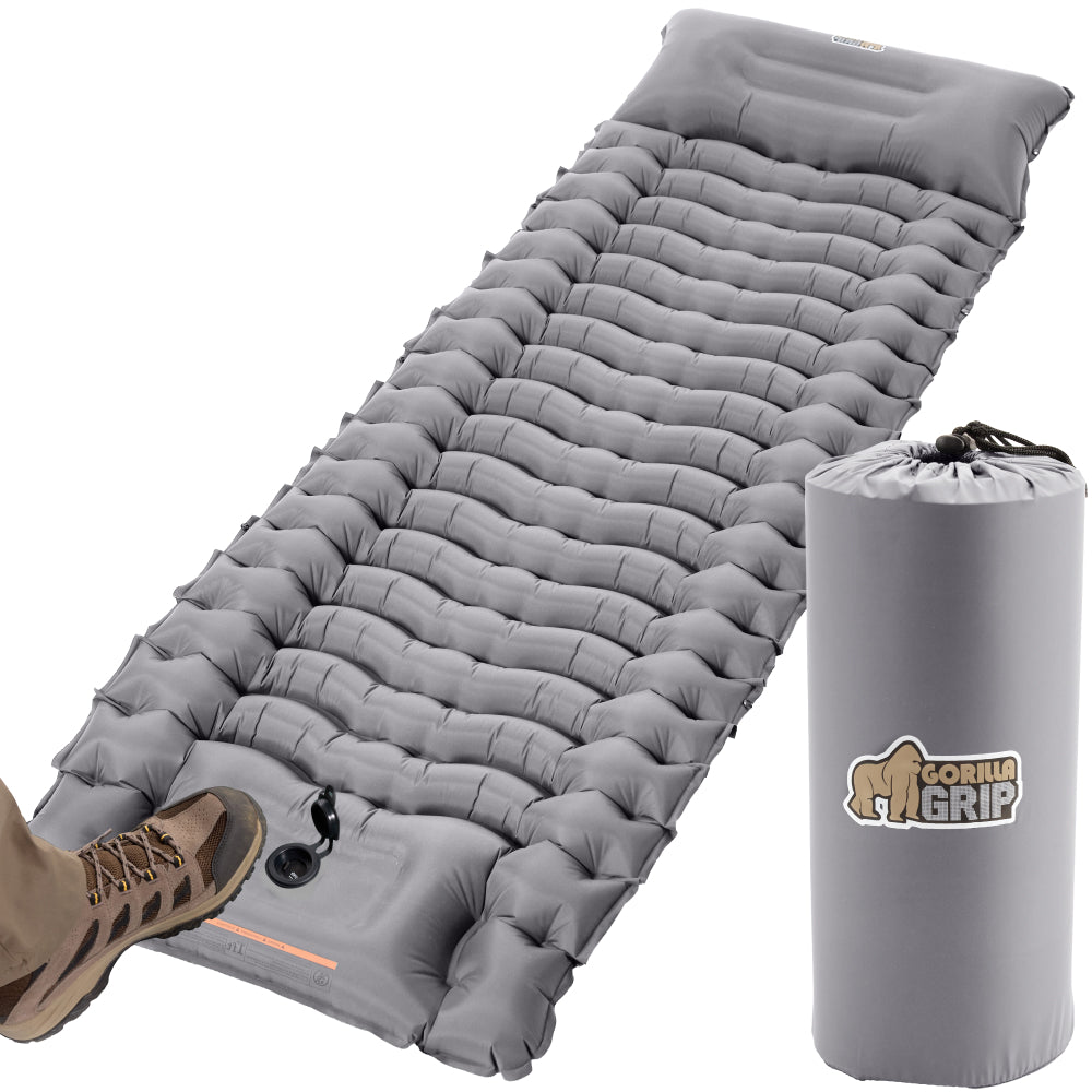 Inflatable Sleeping Mat Gorilla Grip Gray