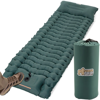 Inflatable Sleeping Mat Gorilla Grip Hunter Green