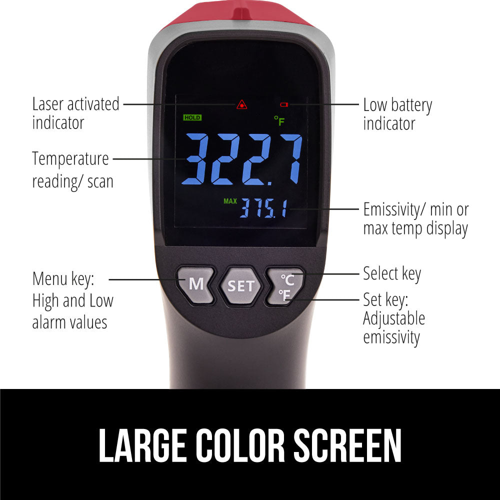 Infrared Thermometer  Gorilla Grip   