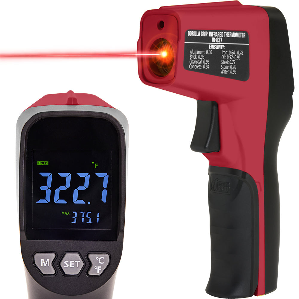 Infrared Thermometer  Gorilla Grip Red  