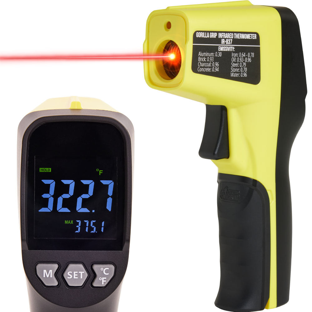 Infrared Thermometer  Gorilla Grip Yellow  