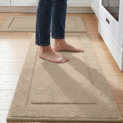 Kitchen Mat Gorilla Grip Beige 2 Pack (30 x 20 & 24 x 20)