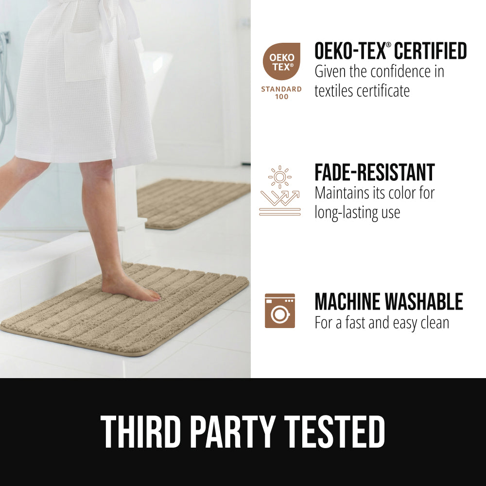 Lines Bath Rug Gorilla Grip