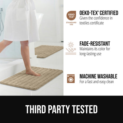 Lines Bath Rug Gorilla Grip