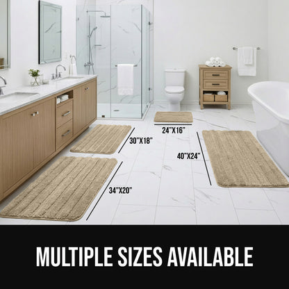 Lines Bath Rug Gorilla Grip
