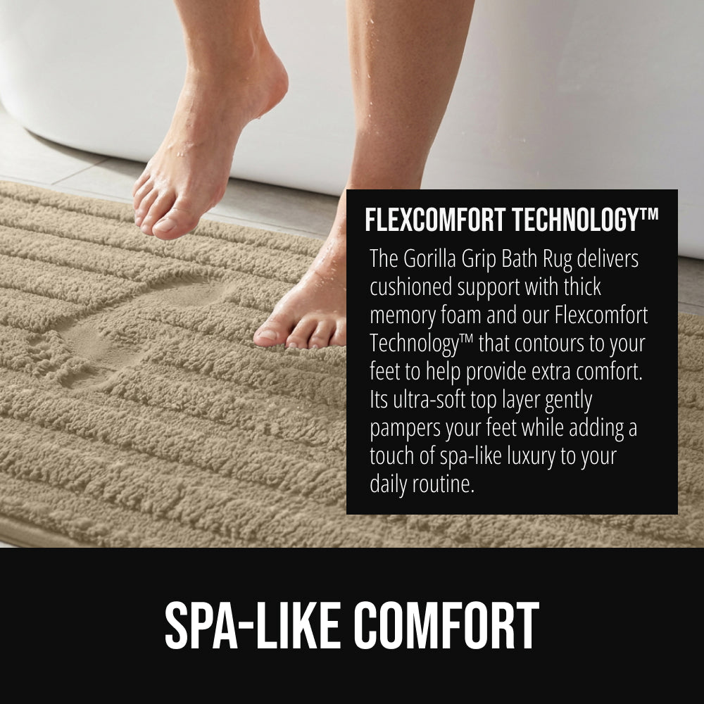 Lines Bath Rug Gorilla Grip