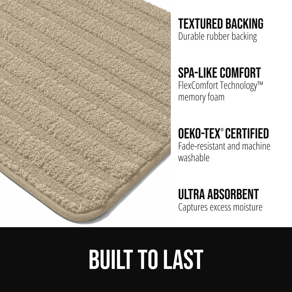Lines Bath Rug Gorilla Grip