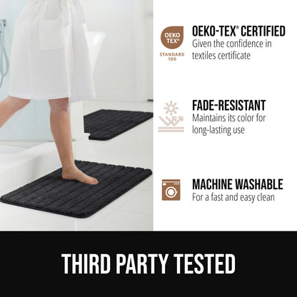 Lines Bath Rug Gorilla Grip