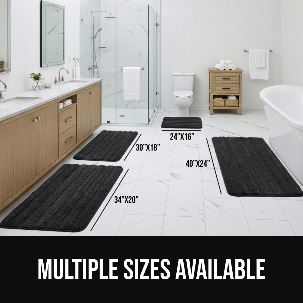 Lines Bath Rug Gorilla Grip