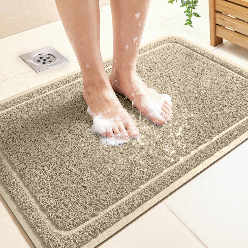 Loofah Bath Mat Gorilla Grip Beige 24" x 16" (Rectangular)